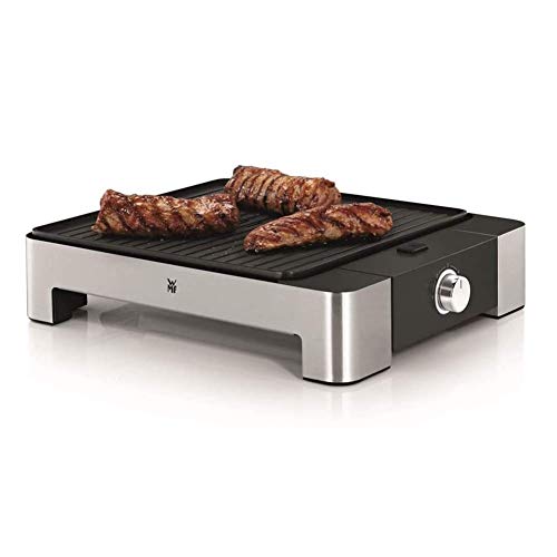 Elektrischer Elektrogrill Tischgrill Elektrogrill max 1680 Watt für Balkon Garten Indoor Antihaftbeschichtung Temperaturregelung mit Abnehmbare Platten Reinigungsschaber 47 * 28.4 * 7.7CM