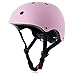 OUWOR Youth Skateboard Bike Helmet for Boy and Girl, Lightweight Adjustable, Multi-Sport for Bicycle Skate Scooter (Pink, Medium)