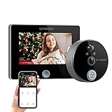 TMEZON Mirilla digital wifi, Mirilla Digital de Puerta con 5000mAh batería,mirillas puertas con camara 140°, detector...