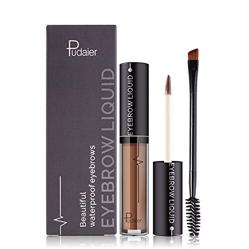 Waterproof Eyebrow Gel, 24Hours Long Lasting Brow Color Gel Mascara for Eyebrow Makeup, Sweat Resistant Transfer Proof Fills and Thickens Brows Gels, Black/Brown Color