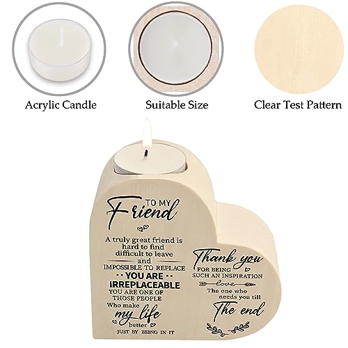 Woodencandleholderstomyfriendyouareirreplaceablethankyouforbeingmyunbiologicalsisterwomenfemalegirlfriendspersonalizedcustomfriendshipbirthdaygift Urban Country Home Decor Wooden candle holders to my friendyou are irreplaceable thank you for being my unbiological sisterwomen female girl friends personalized custom friendship birthday gift urban country home decor