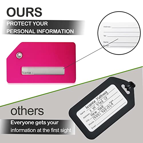 Luggage Tag - Travel Essentials Accessories for Suitcases Quickly Identify, Travel Tags for Luggage, Backpacks, Bags, Baggage, Cruise Suitcases - Flexible & Bright Silicone4