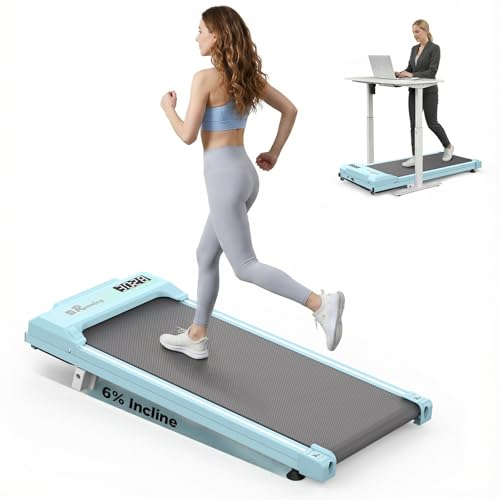 Lastforever Under Desk Walking Pad Treadmill with Incline for Office,Portable Walking Machine for Home with Remote Control, LED Display,300 Lbs Capacity,2.5HP Powerful & Quiet Motor