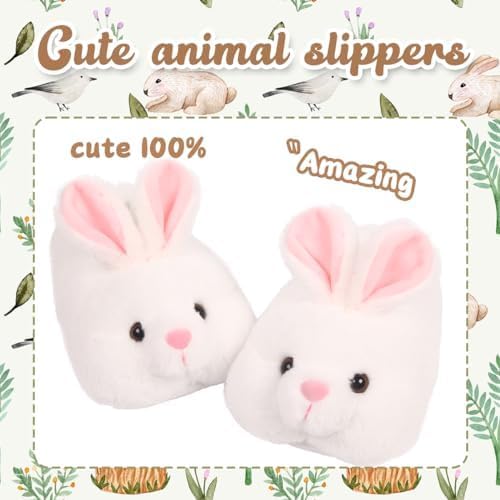 Caramella Bubble Classic Bunny Slippers for Women Funny Animal Novelty Slippers for Adults Cute Plush Rabbit Bedroom Slippers - Image 6