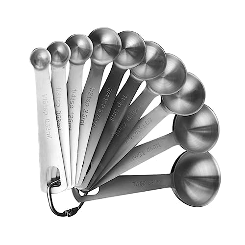 Imagen de Alipis 1 Set Of 10 Stainless Steel Measuring Spoons
