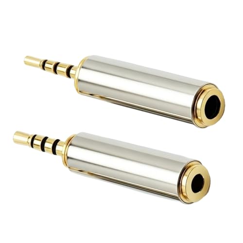 tiyiyok 2 Stück Klinke Adapter, 2.5mm Klinke auf 3.5 mm Adapter, Kopfhörerkabel 3.5mm auf 2,5mm, Male to Female Audio Adapter, Geeignet Für Kopfhörer, Audio-Kopfhörer, Mikrofon
