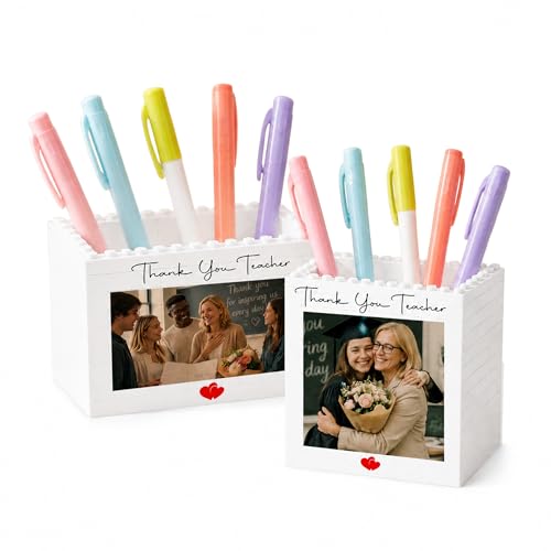 WERWAES Pot à Crayon Personnalisé, Porte-Stylo sur Mesure avec Photo et Texte, Cadeau Créatif pour Enseignant, Collègue, Famille ou Ami