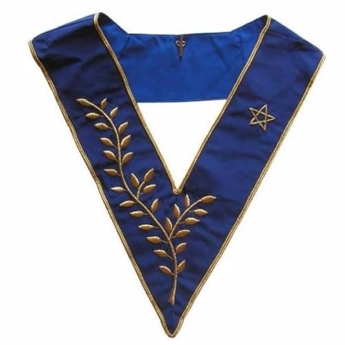 Bricks Masons Masonic Officer's collar - AASR - Thrice Powerful Master - Hand embroidery