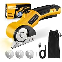 Zeleki 4V Rechargeable Cordless Electric Scissors (Yellow)