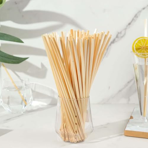 100 pitillos biodegradables de trigo de 9 pulgadas miniatura 6