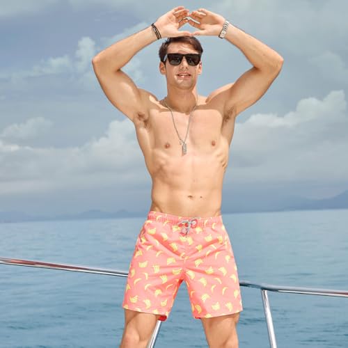 Image of maamgic Mens Swim Trunks Quick Dry Swim Shorts with Mesh Lining Funny Swimwear Bathing Suits 7inch