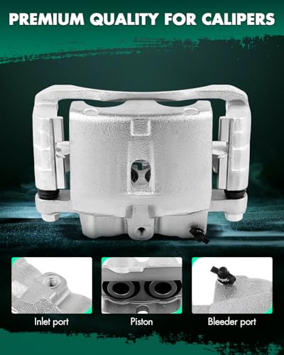 Image of SCITOO 18-B4729 Front Left Brake Caliper With Bracket Compatible For Cadillac 02-06 For Chevrolet 99-13 For GMC 99-13 For Hummer 03-08