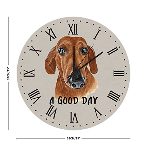 Horloge murale teckel idée cadeau originale pour salon et chambre