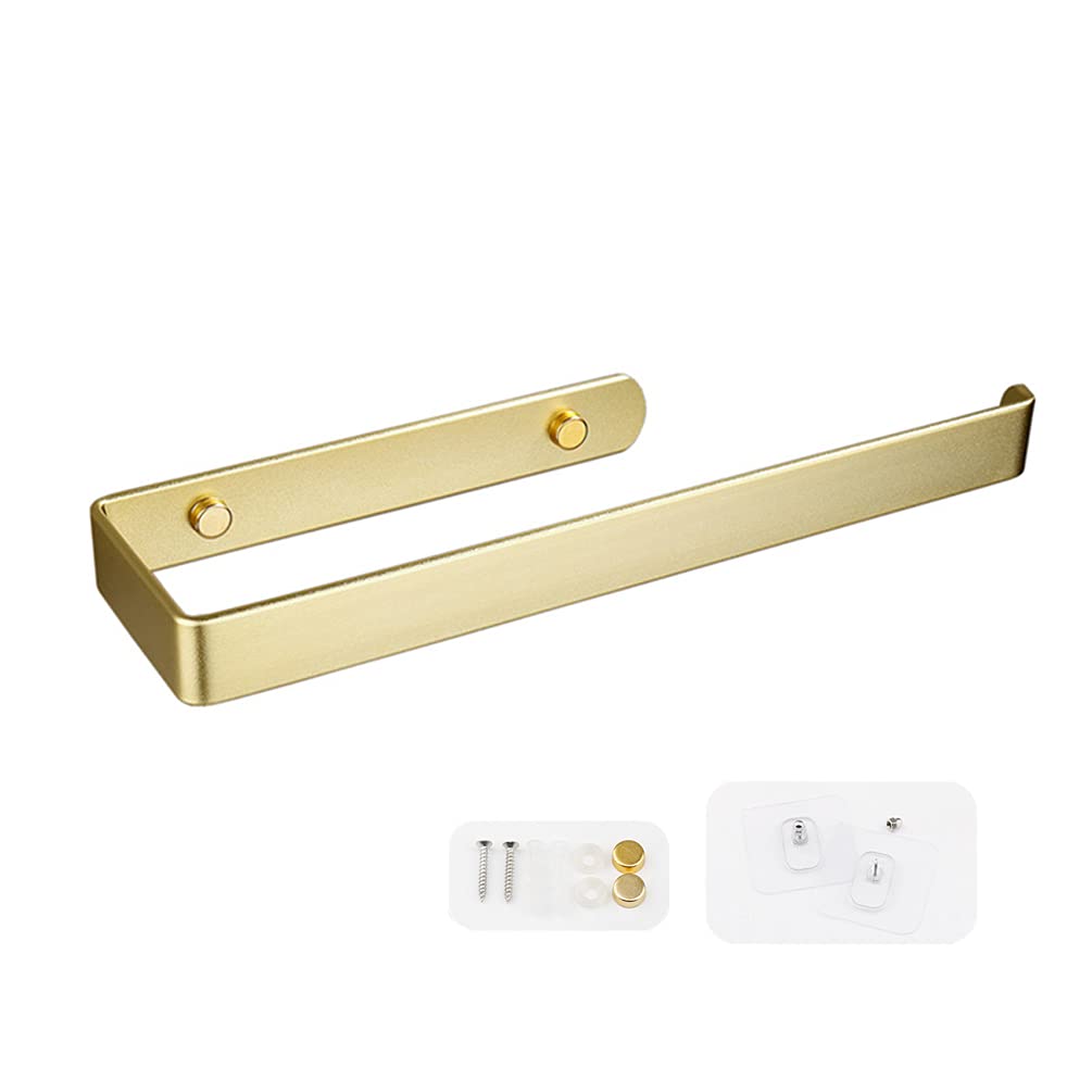 Bathroom Hardware 12' Toilet Paper Holder, Heavy Duty Tissue Rolls Rack Paper Towel Holder, Gold Wall Mounted Aluminum Hardware Accessory for Bathroom Bedroom Kitchen Cabinet