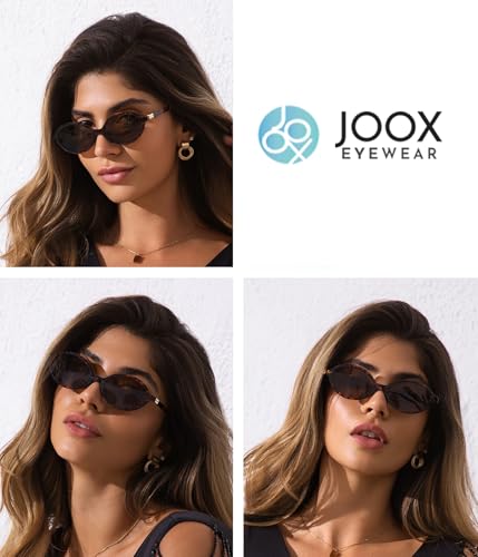 JOOX Retro Oval Sunglasses for Women Trendy Round Sun Glasses 90s Vintage Shades UV400 Protection2
