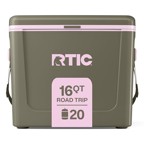 RTIC 16 Qt Road Trip Cooler, Hard Insulated Portable with Strap and Handle for Outdoor, Beach,...