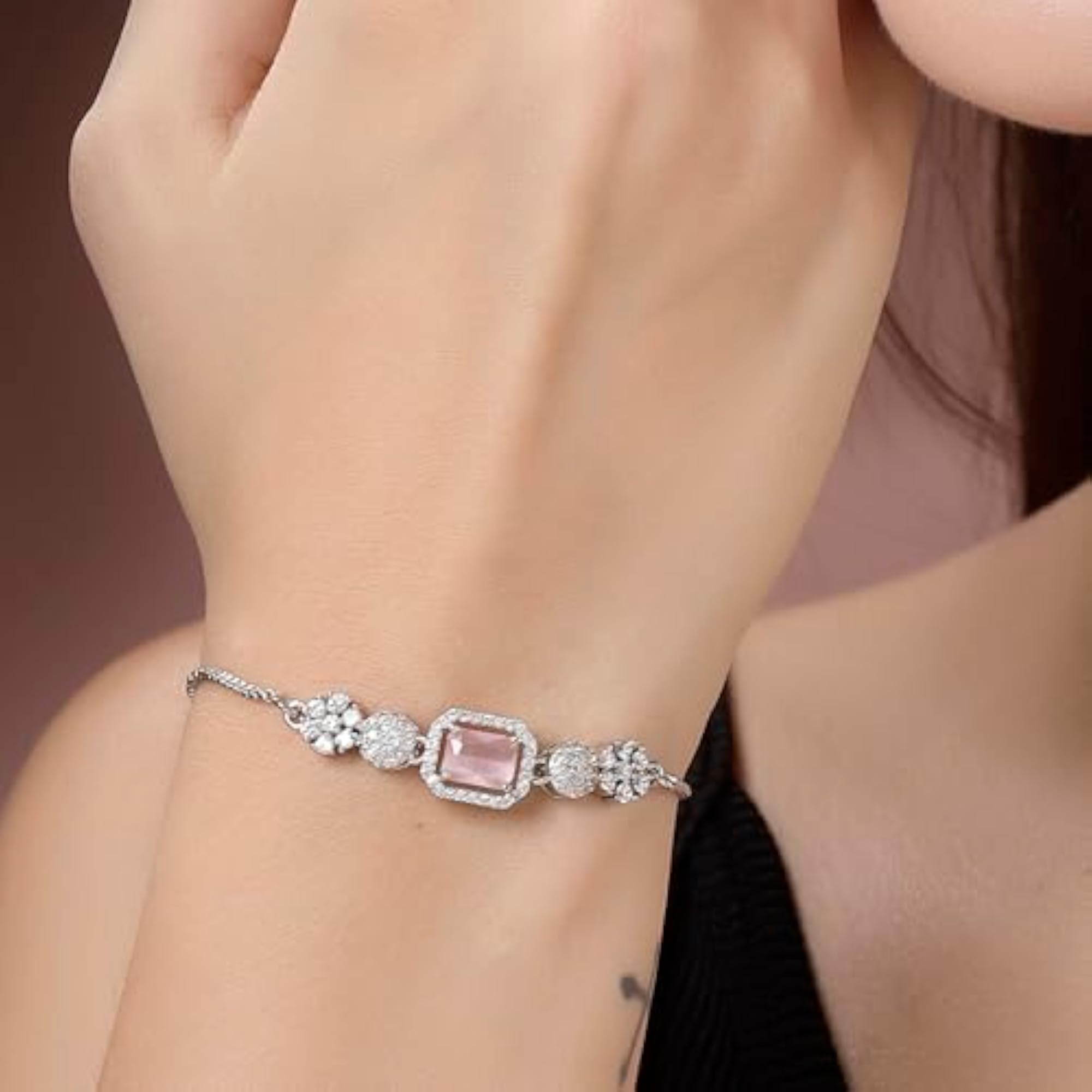 Rhodium-Plated Silver Soft Wraparound Bracelet with Adjustable Closure