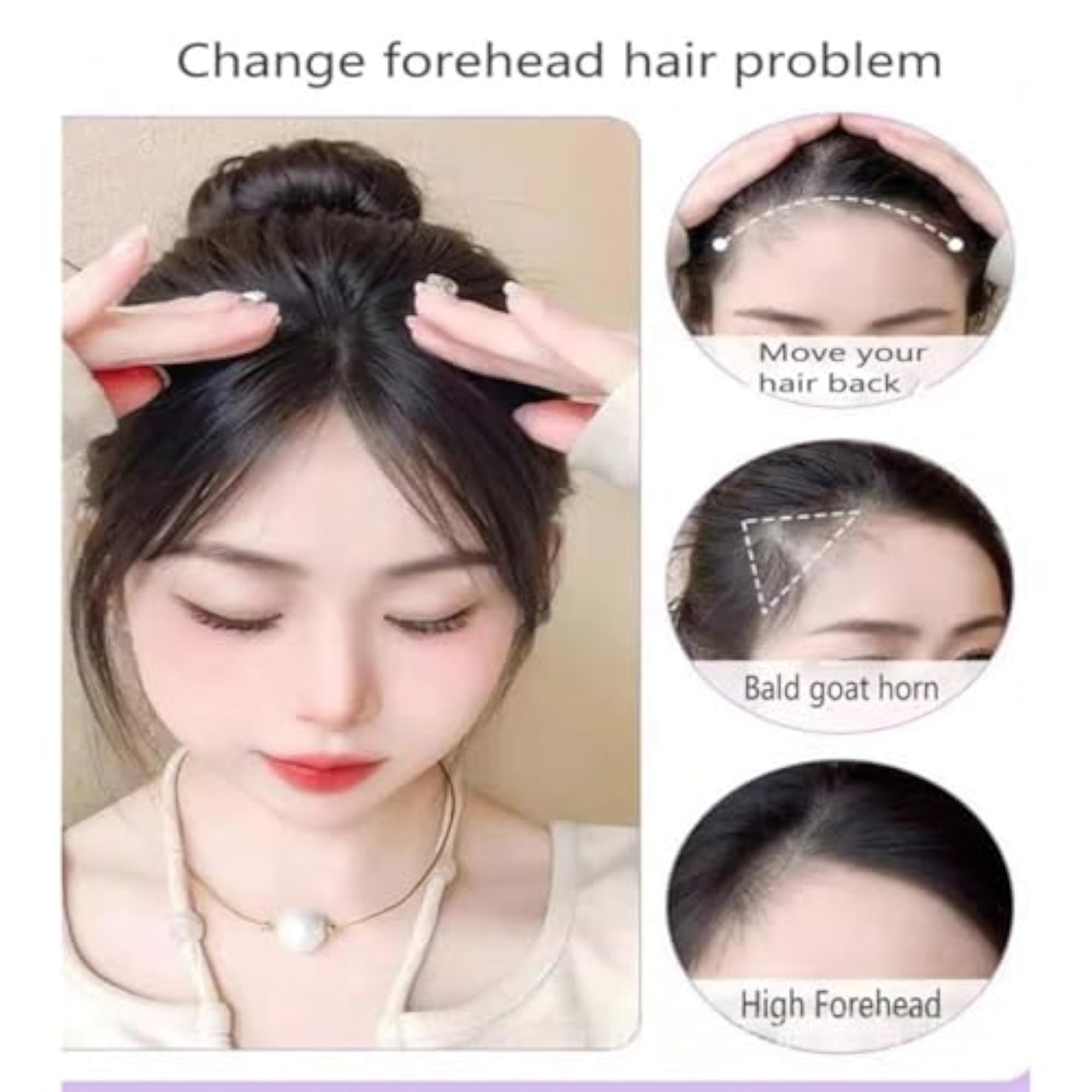 Hair Patch for Women, Clip-in Bangs for Everyday Wear