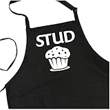 ApronMen, Stud Muffin Adjustable Apron for Men, Black, One Size