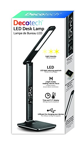 Lexibook LT030 Lampada LED da Tavolo con Orologio