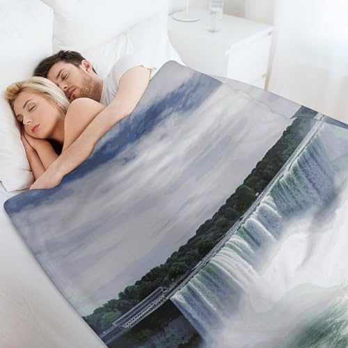Couverture flanelle douce Niagara Falls plaid léger canapé et lit - 7