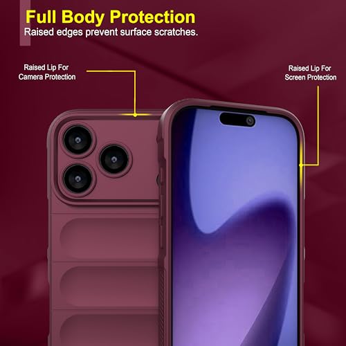Image of Zapcase Back Case Cover for iPhone 17 Pro | Compatible for iPhone 17 Pro Back Cover | Liquid Silicon Magic Case with Camera Protection | Plum