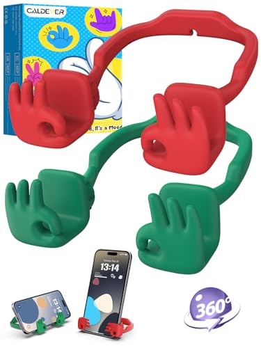 Easter Gifts for Teens Girls Boys Kids Men Women Cell Phone Stand: 2 Pack OK Hand Gesture Phone Holder for Desk Gifts for Adults Teenage Son Daughter Birthday Funny Gadgets Basket Stuffers Cute Things