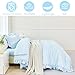 ANGIYUIN Light Blue Ruffle Girls Comforter Set Twin Size 5 Pieces Ruffled Farmhouse Bed in A Bag Solid Boho Bedding Comforter Sets Soft Fluffy Bed Sets for Kids Girl(Light Blue Twin)