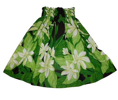 Rainview Creations Hawaiian Youth Girls Hula Pa'u Skirt, Hawaii Tropical Flower Hula Dancer Skirts for 8 to 12 Years Old Girl (US, Alpha, One Size, Regular, Green)