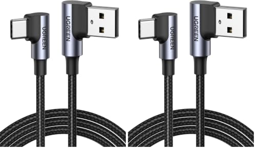 Image of UGREEN USB A to USB C Cable 90-Degree Fast Charging Cable, 3.3ft (Pack of 2)