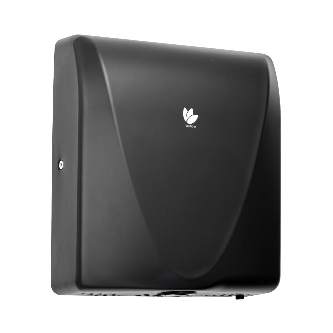 High Speed BulletDri Slim Hand Dryer with HEPA Filter, Includes Black Hand Dryers for Toilets Commercial, Wall Mounted (Black)