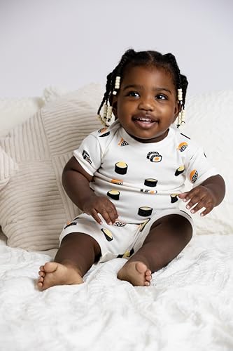 Image of monica + andy unisex-baby Organic Two-piece Shorty Pajama Set