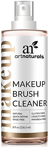 ArtNaturals Professional Makeup Brush Cleaner  (8 Fl Oz / 236ml)  Spray Removes Residue and Oils in a Quick Fashion for Smooth Application  Daily Essential Natural Solution for Powder and Creams