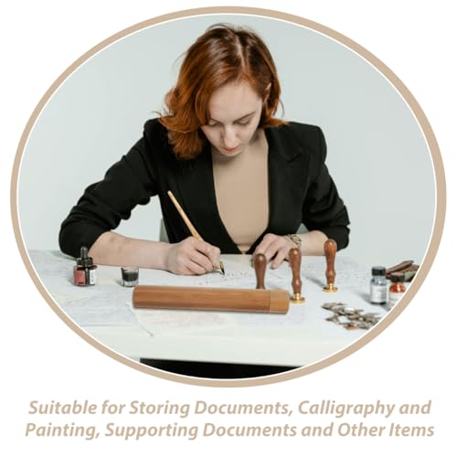 FUNNETOYU Versandröhre Aus Bambus Robust Rundes Posterrohr Für Sicheren Transport Und Lagerung Von Kunstwerken Dokumenten Zeichnungen