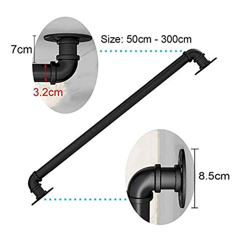 Garde-corps en fer pour escalier avec fixation murale robuste - 4