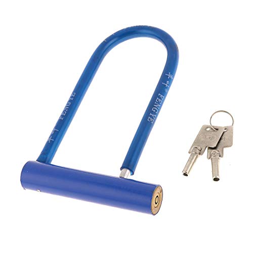 Aexit Anti-theft Bike Motorbike Security Teal Blue Metal U Lock w 2 Keys (c3dafa74a06d0c33eb0ca7a8d0071541)