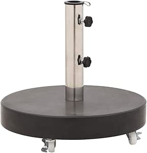 VidaXL parasolvoet vierkant 30kg graniet zwart
