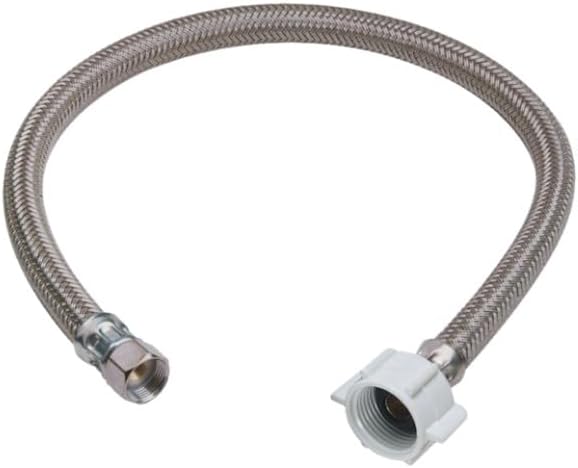 Ten Pack - 9 Toilet Supply - Flexible Toilet Supply Line, 9 inches - 3/8" Comp x 7/8 Toilet Connection - Braided Stainless Steel - 9" Toilet Supply - Menser Plumbing Pack of 10 Supply Lines