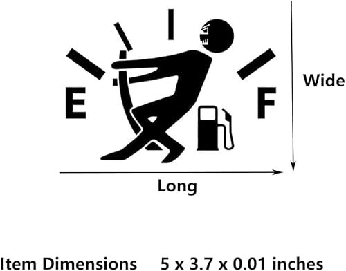 Miniatura 4 de Calcomanías divertidas para automóvil, de alto consumo de gas, calcomanías vacías para automóvil, camiones, motocicletas, SUV (color blanco)