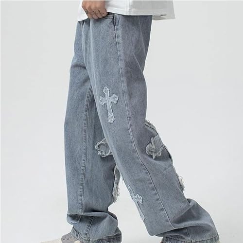 Jeans Men's Straight Loose Wide-Leg Pants2