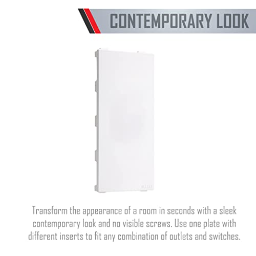 Taymac A00W Allure Nonmetallic Wallplate With Blank Insert, White #TOP4