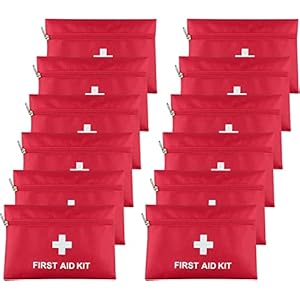 AOUTACC 12 Pack First Aid Kit Empty Bag, Travel Empty First Aid Kit Pouch for Emergency at Home, Office, Car, Outdoors, Boat, Camping, Hiking(Bag Only)