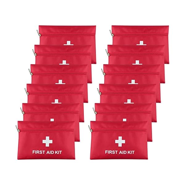 AOUTACC 12 Pack First Aid Kit Empty Bag, Travel Empty First Aid Kit Pouch for Emergency at Home, Office, Car, Outdoors, Boat, Camping, Hiking(Bag Only)