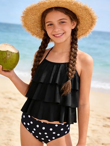 Image of UIQUR Girls Swimsuit Two Pieces Tankini Set Bikini Bathing Suits 7-16Y