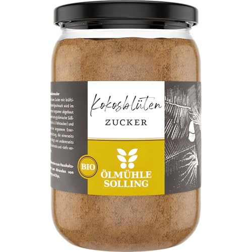 ÖLMÜHLE SOLLING - BIO Kokosblütenzucker | Kokosblütenzucker hergestellt aus dem Nektar der Kokosblütenknospe. Ideal zum Süßen von Kaffee, Tee, Süßspeisen und Backwaren | Inhalt: 350 g