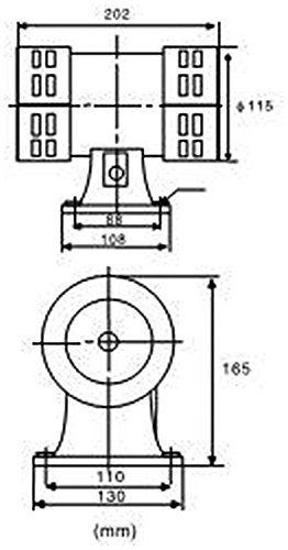 Vixen Horns Loud Db Industrial Electric Motor Driven Alarm/Siren (Air Raid) 120V Vxs-1050Ar #TOP3