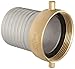 Dixon FAB300 Aluminum Hose Fitting, King Short Shank Suction Coupling with Brass Nut, 3" NPSM Female x 3" Hose ID Barbed