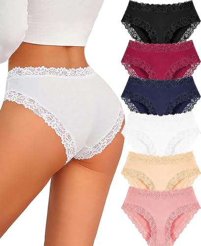 Cotton Underwear for Women Sexy Lace Panties Cheeky Bikini Lingerie Sets 6