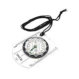 MeterBew1147 Wilderness Survival Outdoor-Ausrüstung Professioneller Multifunktionskompass North Arrow Map Scale Scale Compass - Weiß