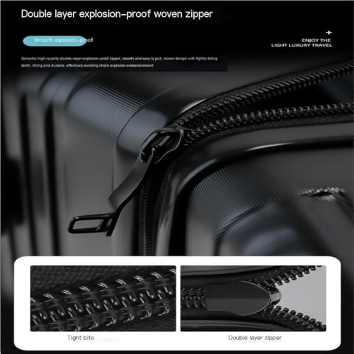 Suitcase Multifunctional Suitcase Women's Trolley Case Silent And Durable Password Box Men's Suitcase 20 Inches Suitcase Tags(Blue,22in)4